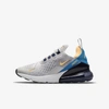 Nike Air Max 270 Big Kids' Shoes In Grey Fog,midnight Navy,imperial Blue,melon Tint