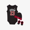 Jordan Jumpman Baby Bodysuit, Beanie And Booties Set In Black