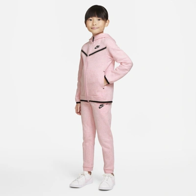 Nike Sportswear Tech Fleece Little Kids' Jacket And Pants Set In Pink Foam
