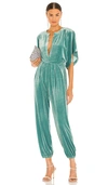 Norma Kamali Rectangle Jog Jumpsuit In 复古薄荷色