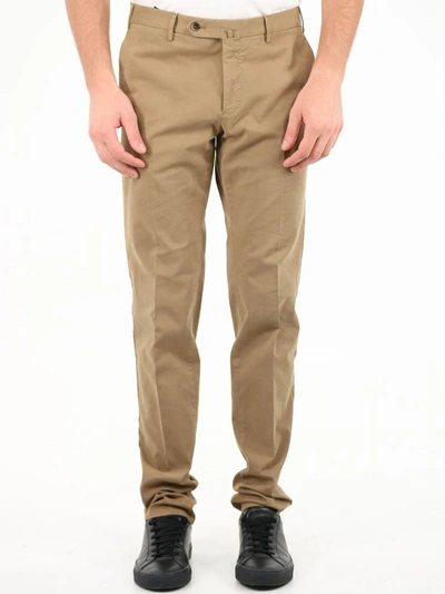 Pt01 Superslim Fit Beige Trousers - Atterley In Ghiaccio