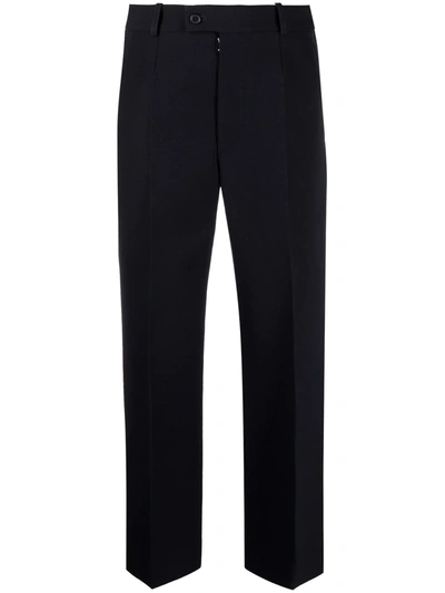 Maison Margiela Piped-trim Tailored Trousers In Blue