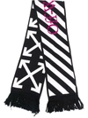 OFF-WHITE LOGO KNITTED SCARF