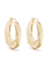 TOM WOOD INFINITY ROCK-CRYSTAL GOLD-PLATED STERLING-SILVER HOOPS