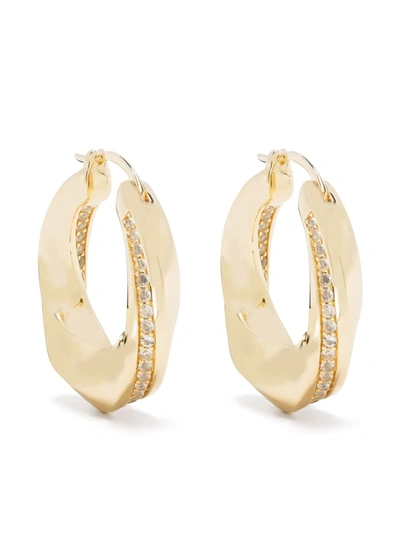 Tom Wood Infinity Rock-crystal Gold-plated Sterling-silver Hoops