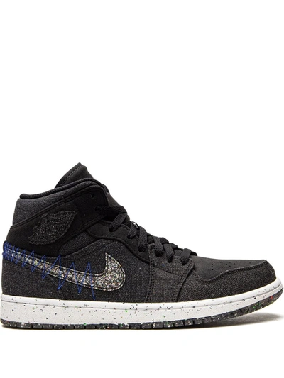 Jordan 1 Mid Trainers In Black