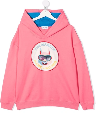 Marc Jacobs Teen The Mascot Print Hoodie In Pink