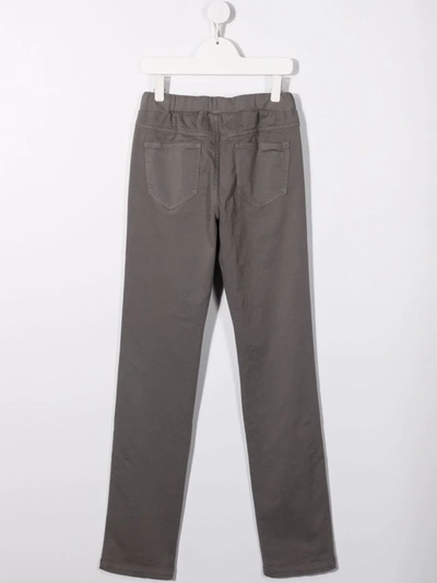 Il Gufo Kids' Drawstring-fastening Waist Trousers In Grey