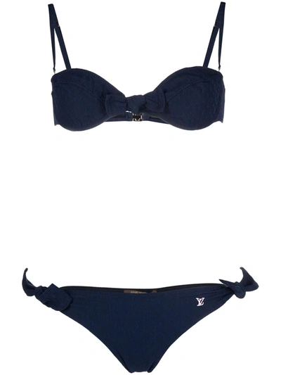 Pre-owned Louis Vuitton  Monogram Pattern Bikini Set In Blue