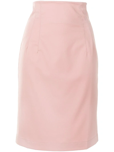 Liya Fitted-waistline Skirt In Pink