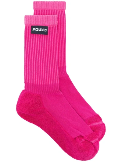Jacquemus Les Chaussettes À L'envers Socks In Pink