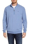 Travismathew Travis Mathew Zachary Half Zip Pullover In Heather Light Blue