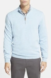 Nordstrom Half Zip Cotton & Cashmere Pullover In Blue Skyway