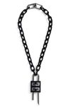 GIVENCHY LOCK MATTE OVAL LINK NECKLACE,BN003SF04B