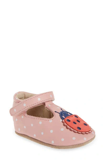 Boden Kids' Critter Appliqué Mary Jane Shoe In Pink Ladybird
