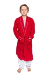 PETITE PLUME KIDS' RED FLANNEL ROBE,CRR