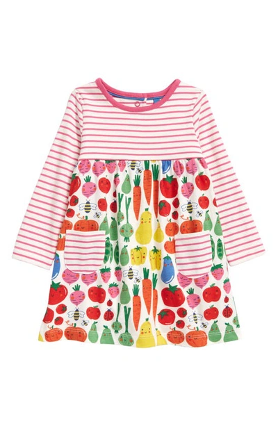 Mini Boden Babies' Hotchpotch Jersey Dress In Ivory Garden Gang