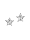 DJULA WOMEN'S MAGIC TOUCH 18K WHITE GOLD & DIAMOND STAR STUD EARRINGS,400014777661