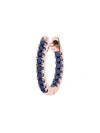 Djula Pr Cieuse 18k Rose Gold & Blue Sapphire Single Hoop Earring In Pink Gold