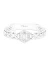DJULA WOMEN'S SUBLISSIME 18K WHITE GOLD & DIAMOND CURB CHAIN RING,400014787976