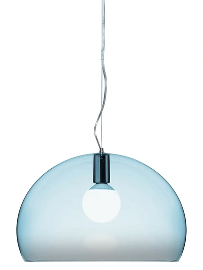 Kartell Fl/y Bubble Pendant Lamp In Light Blue