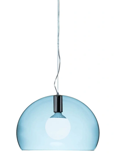 Kartell Fl/y Small Bubble Pendant Lamp In Light Blue