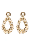 Deepa Gurnani Arabella Drop Earrings In Gold