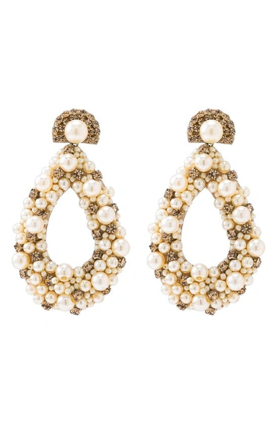 Deepa Gurnani Arabella Drop Earrings In Gold