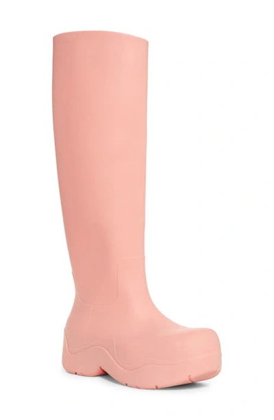 Bottega Veneta Puddle Waterproof Tall Rain Boot In Pink