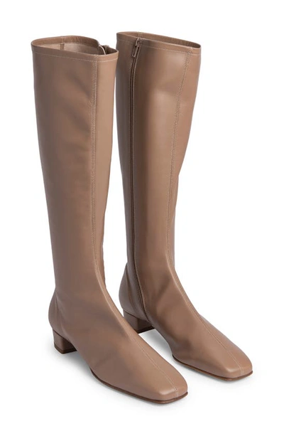 By Far Edie Knee High Boots In Nude