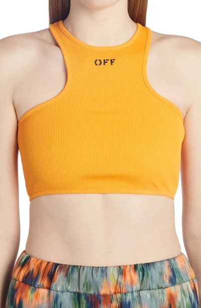 Off-white Orange Basic Lux Rowing Tank Top In Orange Black