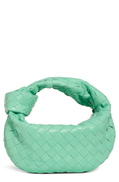 Bottega Veneta Jodie Mini Knotted Intrecciato Leather Tote In Fountain Gold