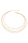 Monica Vinader Layered Chain Link Necklace In Gold
