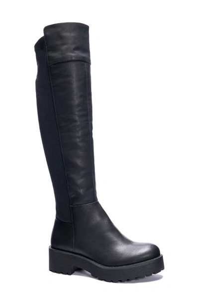 Dirty Laundry Manifest Over The Knee Boot In Black