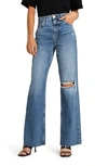 RIVER ISLAND '90S RIPPED FLARE LEG JEANS,779771