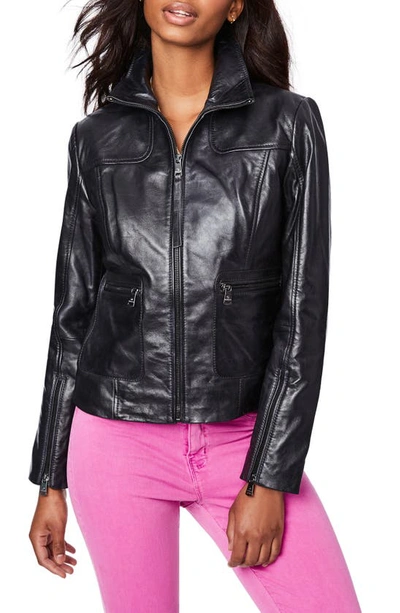 Bernardo Lambskin Leather Jacket In Black