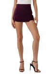 Endless Rose Cutout Skort In Burgundy