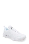 Apl Athletic Propulsion Labs Techloom Pro Knit Running Shoe In White/ Black/ Gum