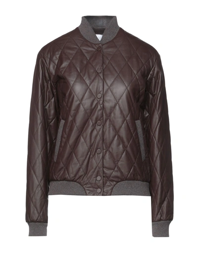 Fabiana Filippi Jackets In Dark Brown