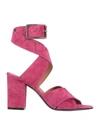 Via Roma 15 Sandals In Fuchsia