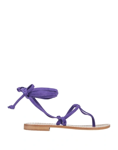 P.a.r.o.s.h Toe Strap Sandals In Purple