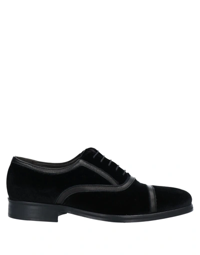 Grey Daniele Alessandrini Lace-up Shoes In Black