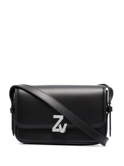Zadig & Voltaire Zv Initiale Leather Cross-body Bag In Black