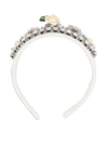 Dolce & Gabbana Crystal-embellished Floral Headband In White