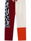 Dolce & Gabbana Drawstring Contrast-panel Trousers In Blue