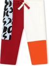 Dolce & Gabbana Colour-block Cotton Track Pants In White
