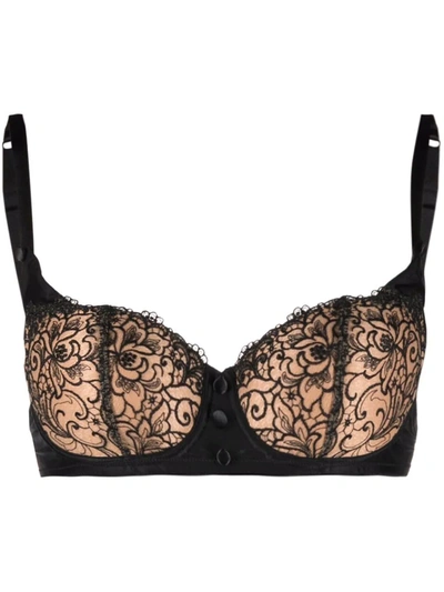 Karl Lagerfeld Moulded Half Cup Bra In Black