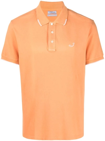 Jacob Cohen Contrasting Details Polo Shirt In Orange