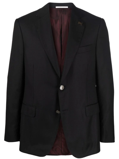 Pal Zileri Fitted Single-breasted Blazer In Black