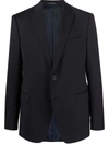 Emporio Armani Fitted Single-breasted Blazer In Black